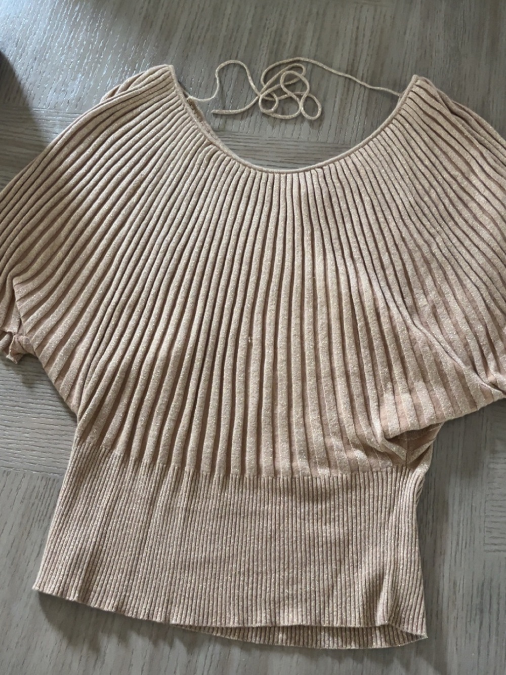 Gold shimmy sweater